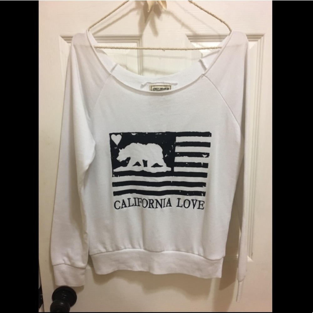 California Off-the-Shoulder Sweater- Small